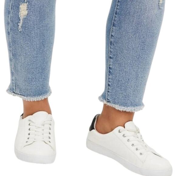 Torrid High Rise Straight Jeans Button Fly Distressed‎ Plus Size 22 New - Picture 3 of 11